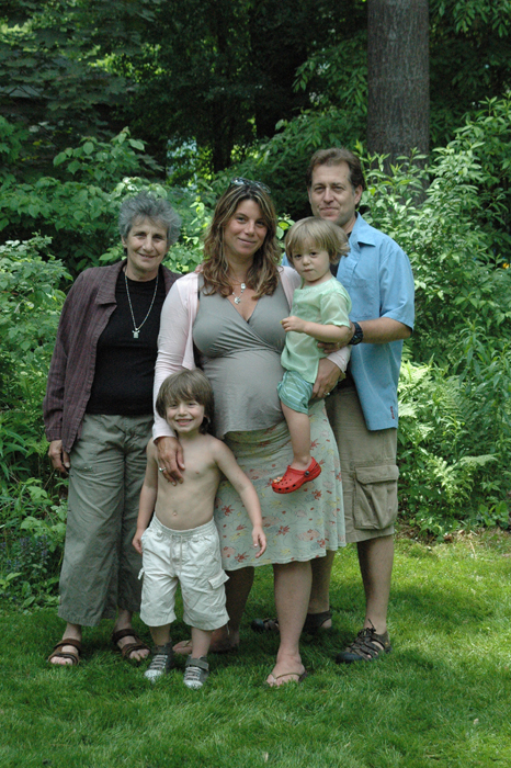 Alix with grandson Lucca, daughter Adrian (with soon to be born granddaughter, Sorella), grandson Marly, and son-in-law Chris